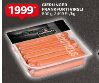 Auchan GIERLINGER FRANKFURTI VIRSLI 800 g ajánlat