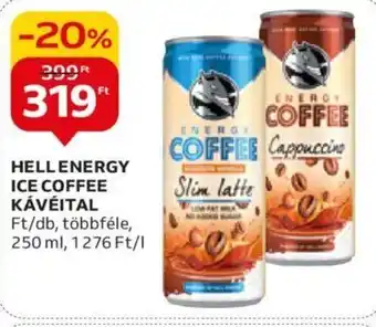 Auchan HELL ENERGY ICE COFFEE KÁVÉITAL 250 ml ajánlat
