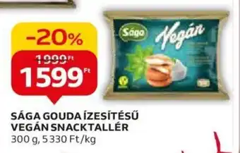 SÁGA GOUDA ÍZESÍTÉSŰ VEGÁN SNACKTALLÉR 300 g