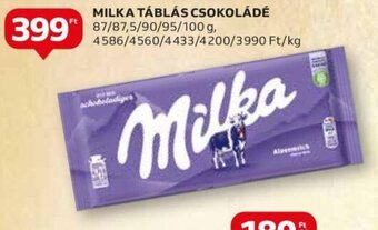 Auchan MILKA TÁBLÁS CSOKOLÁDÉ 87 - 100 g ajánlat