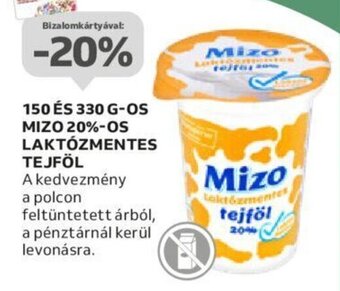 Auchan 150 ÉS 330 G-OS MIZO 20%-OS LAKTÓZMENTES TEJFÖL ajánlat