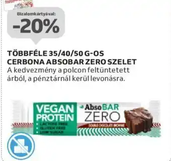 Auchan TÖBBFÉLE 35-50 G-OS CERBONA ABSOBAR ZERO SZELET ajánlat