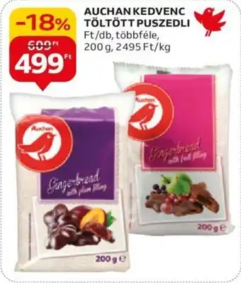 Auchan AUCHAN KEDVENC TÖLTÖTT PUSZEDLI 200 g ajánlat