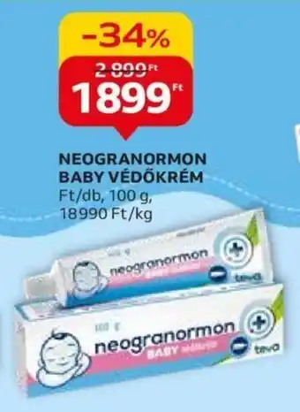 Auchan NEOGRANORMON BABY VÉDŐKRÉM 100 g ajánlat