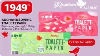 Auchan AUCHAN KEDVENC TOALETTPAPÍR 10 tekercs ajánlat