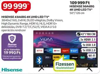 HISENSE 43A6BG 4K UHD LED TV 1 db