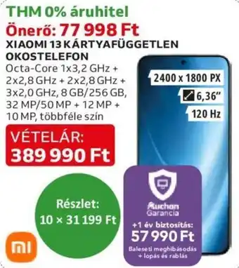 Auchan XIAOMI 13 OKOSTELEFON 1 db ajánlat