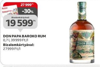Auchan DON PAPA BAROKO RUM 0,7 l ajánlat