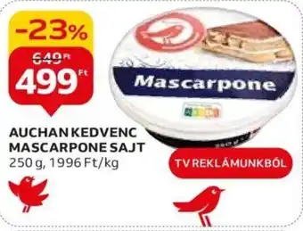 Auchan AUCHAN KEDVENC MASCARPONE SAJT 250 g ajánlat