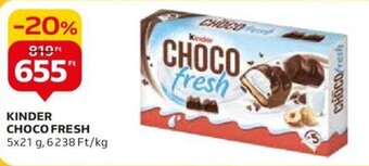 Auchan KINDER CHOCO FRESH 5 x 21 g ajánlat