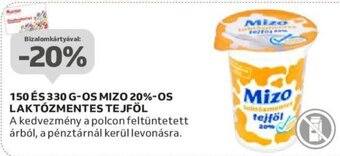 Auchan 150 ÉS 330 G-OS MIZO 20%-OS LAKTÓZMENTES TEJFÖL ajánlat