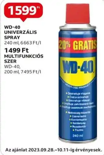 Auchan WD-40 UNIVERZÁLIS SPRAY 240 ml ajánlat