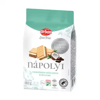 Auchan Urban lovefree csokis-kókuszos nápolyi 180 g ajánlat
