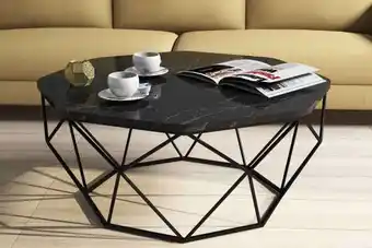 Design dohányzóasztal gagenia 90 cm fekete