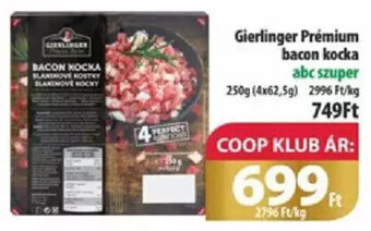Gierlinger Premium bacon kocka 4 x 62,5 g