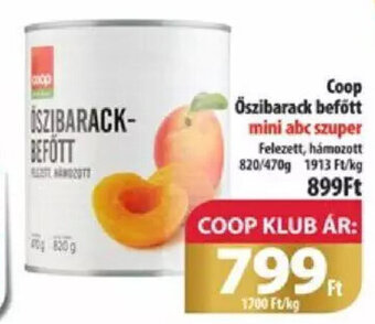 Coop Coop Öszibarack befőtt 820 / 470 g ajánlat