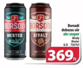 Coop Borsodi dobozos sör 0,5 l ajánlat