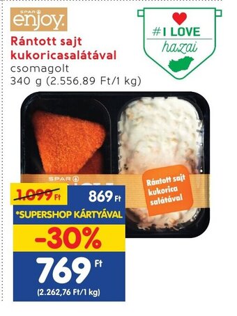 Interspar Rántott sajt kukoricasalátával 340 g ajánlat