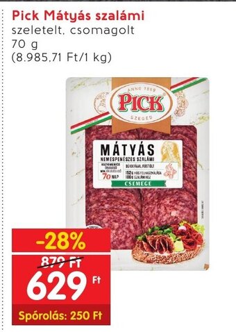 Interspar Pick Mátyás szalámi 70 g ajánlat