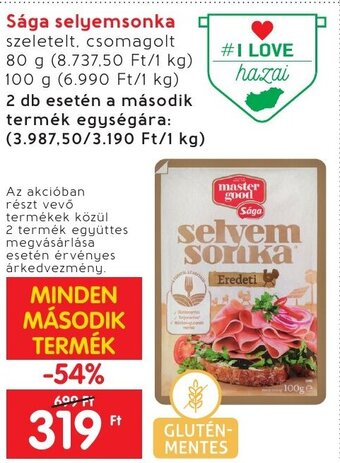 Interspar Sága selyemsonka 80 / 100 g ajánlat