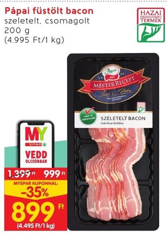 Interspar Pápai füstölt bacon 200 g ajánlat