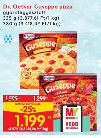 Interspar Dr. Oetker Guseppe pizza 335 / 380 g ajánlat