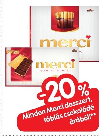 Interspar Minden Merci desszert, táblás csokoládé árából! ajánlat