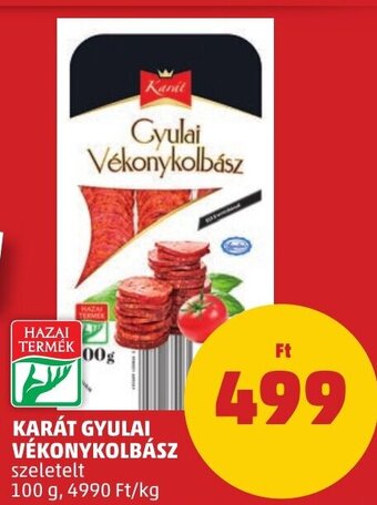 PENNY KARÁT GYULAI VÉKONYKOLBÁSZ 100 g ajánlat