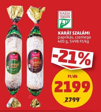 PENNY KARÁT SZALÁMI 400 g ajánlat