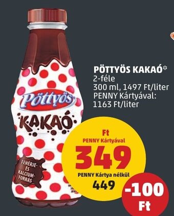 PENNY PÖTTYÖS KAKAÓ 300 ml ajánlat