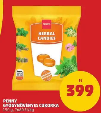 PENNY PENNY GYÓGYNÖVÉNYES CUKORKA 150 g ajánlat