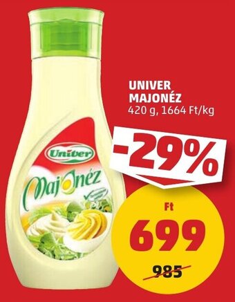 PENNY UNIVER MAJONÉZ 420 g ajánlat