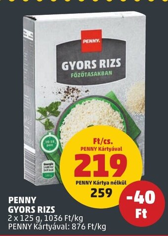 PENNY PENNY GYORS RIZS 2 x 125 g ajánlat
