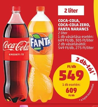 PENNY COCA-COLA, COCA-COLA ZERO, FANTA NARANCS 2 l ajánlat