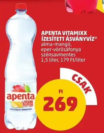 PENNY APENTA VITAMIXX ÍZESÍTETT ÁSVÁNYVÍZ 1,5 l ajánlat