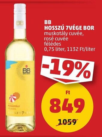 BB HOSSZÚ 7VÉGE BOR 0,75 l