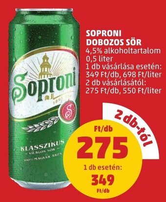 PENNY SOPRONI DOBOZOS SÖR 0,5 l ajánlat