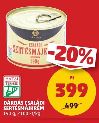 PENNY DÁRDÁS CSALÁDI SERTÉSMÁJKRÉM 190 g ajánlat