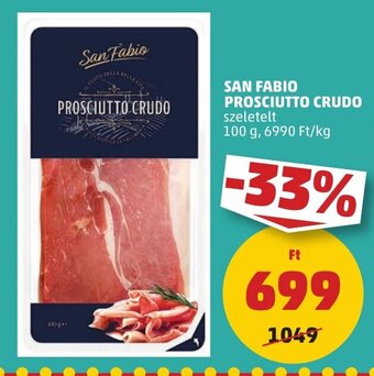 PENNY SAN FABIO PROSCIUTTO CRUDO 100 g ajánlat