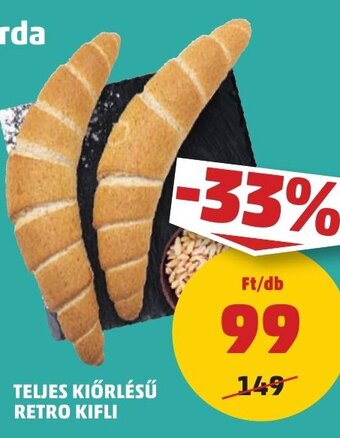 TELJES KIŐRLÉSŰ RETRO KIFLI 1 db