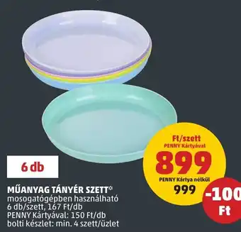 MŰANYAG TÁNYÉR SZETT 6 db