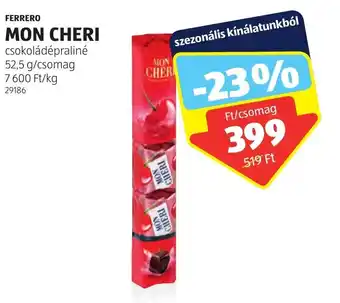 ALDI FERRERO MON CHERI 52,5 g ajánlat