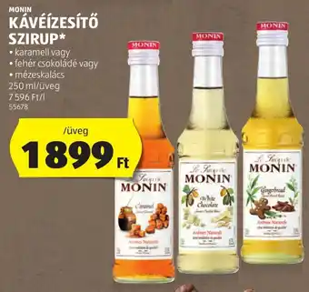 ALDI MONIN KÁVÉÍZESÍTŐ SZIRUP 250 ml ajánlat