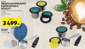 ALDI CROFTON ÚJRAFELHASZNÁLHATÓ KÁVÉKAPSZULA- KÉSZLET ajánlat