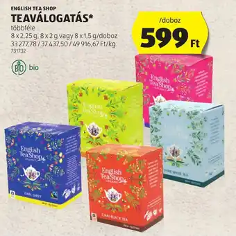 ALDI ENGLISH TEA SHOP TEAVÁLOGATÁS 8 x 2,25 g - 8 x 1,5 g ajánlat