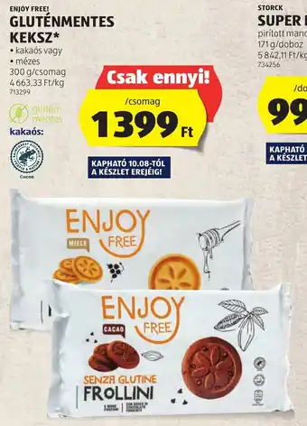 ALDI ENJOY FREE! GLUTÉNMENTES KEKSZ 300 g ajánlat