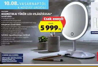 ALDI EASYHOME KOZMETIKAI TÜKÖR LED-VILÁGÍTÁSSAL 1 db ajánlat
