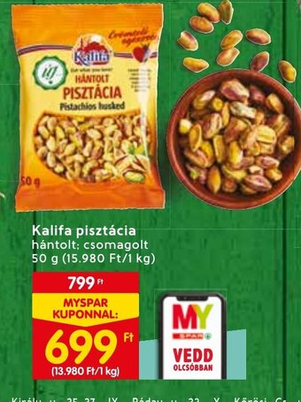Spar Kalifa pisztácia 50 g ajánlat