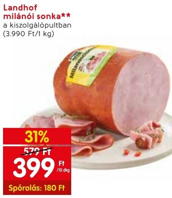 Spar Landhof milánói sonka 10 dkg ajánlat