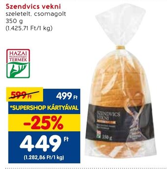Spar Szendvics vekni 350 g ajánlat